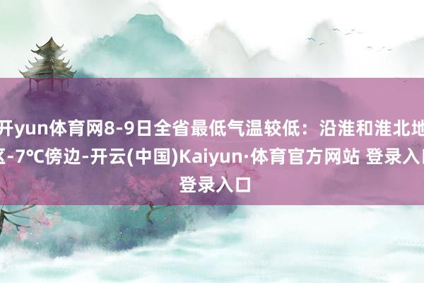 开yun体育网8-9日全省最低气温较低：沿淮和淮北地区-7℃傍边-开云(中国)Kaiyun·体育官方网站 登录入口