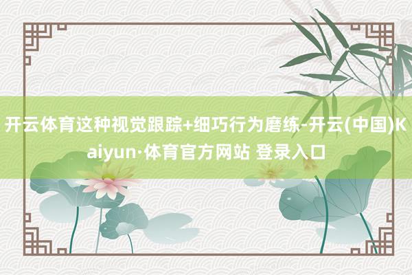 开云体育这种视觉跟踪+细巧行为磨练-开云(中国)Kaiyun·体育官方网站 登录入口