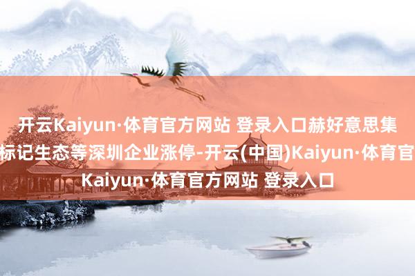 开云Kaiyun·体育官方网站 登录入口赫好意思集团、拓日新能、标记生态等深圳企业涨停-开云(中国)Kaiyun·体育官方网站 登录入口
