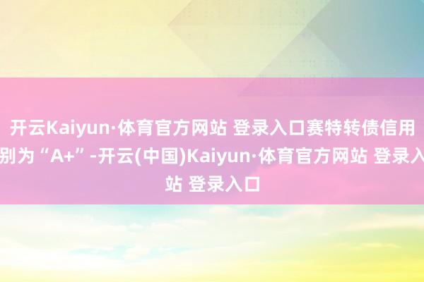 开云Kaiyun·体育官方网站 登录入口赛特转债信用级别为“A+”-开云(中国)Kaiyun·体育官方网站 登录入口
