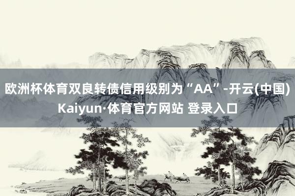 欧洲杯体育双良转债信用级别为“AA”-开云(中国)Kaiyun·体育官方网站 登录入口