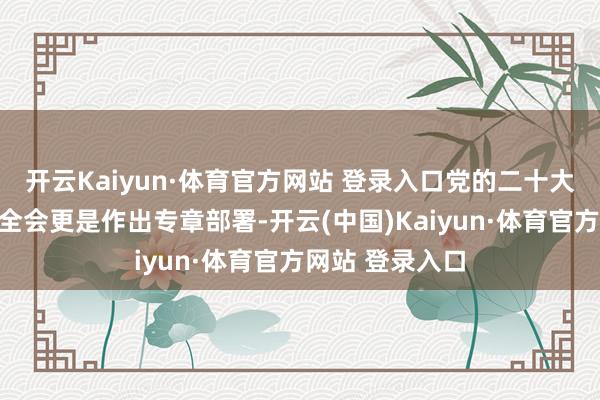开云Kaiyun·体育官方网站 登录入口党的二十大和二十届三中全会更是作出专章部署-开云(中国)Kaiyun·体育官方网站 登录入口