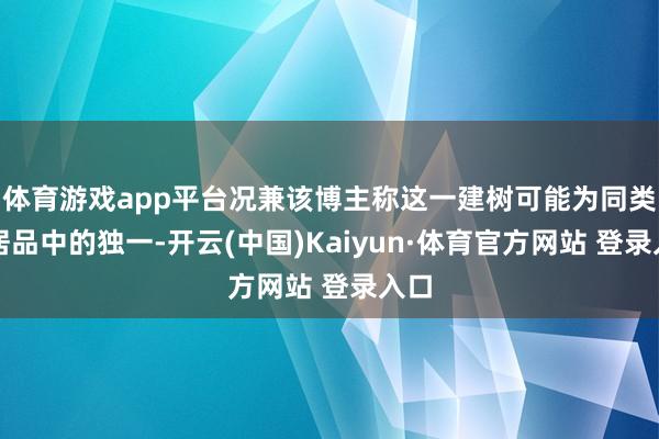 体育游戏app平台况兼该博主称这一建树可能为同类别居品中的独一-开云(中国)Kaiyun·体育官方网站 登录入口