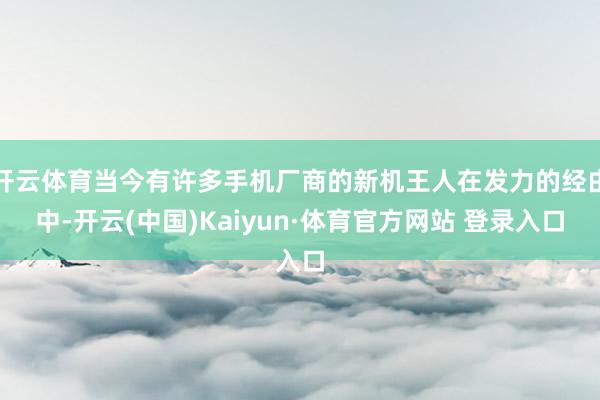 开云体育当今有许多手机厂商的新机王人在发力的经由中-开云(中国)Kaiyun·体育官方网站 登录入口