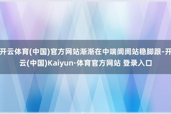 开云体育(中国)官方网站渐渐在中端阛阓站稳脚跟-开云(中国)Kaiyun·体育官方网站 登录入口